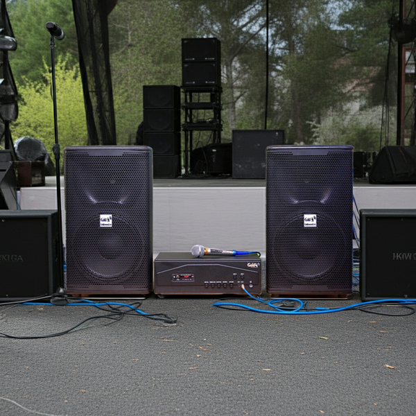 [Diện tích 60m2 + 2 Kênh] M238: Đẩy 1200w + 2 V238A + 2 Micro dây