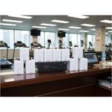 Loa treo tường thông báo phát nhạc nền tự động Gold4cafe 10.0 bản màu trắng (01 amply + 10 loa), Amply 1200w - 2 vùng âm lượng, loa được thiết kế riêng cho quán, bật lớn không tạp âm, bảo hành dài hạn 5 năm.