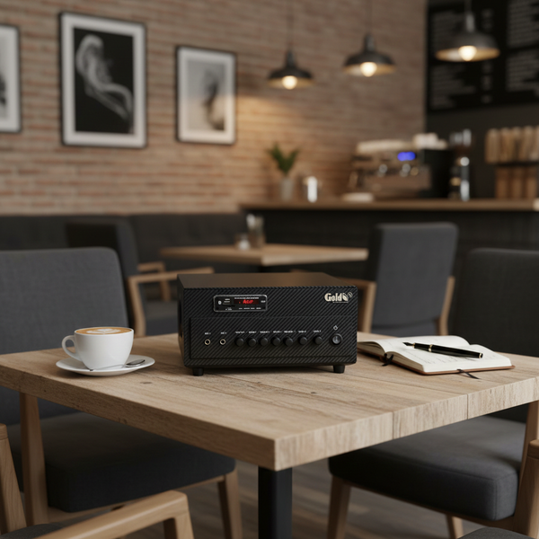 Amply tổng A384 DA 2 phân vùng đầu ra (380w, đủ kết nối Bluetooth, RCA, AV, USB)