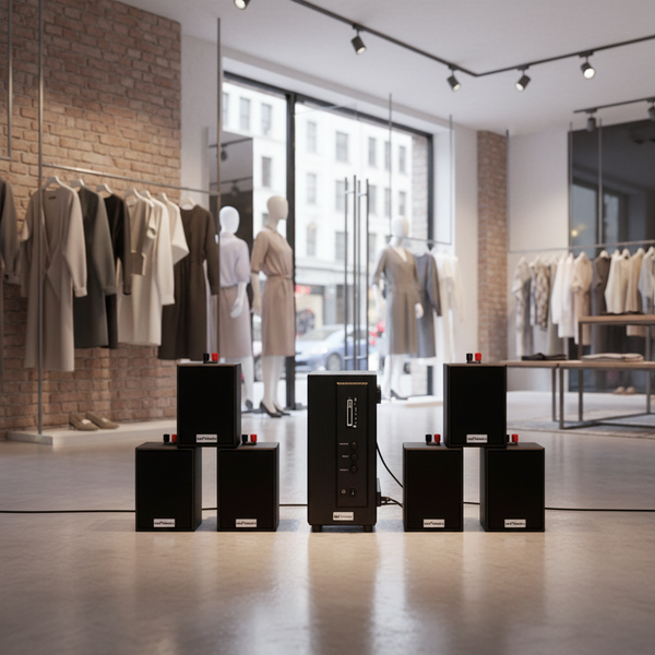 Dàn loa thông báo phát nhạc nền tự động Gold4cafe AM6.0 DA (01 amply + 06 loa treo tường), loa được thiết kế riêng cho quán, bật lớn không tạp âm, bảo hành dài hạn 5 năm.