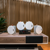 [Diện tích 60m2 + 1 Kênh] Loa thông báo, loa phát nhạc nền tự động Gold4Cafe 4.0: Amply A2.0 SG + 4 loa âm trần VAT12 SG, loa được thiết kế riêng cho quán, bật lớn không tạp âm, bảo hành dài hạn 5 năm.