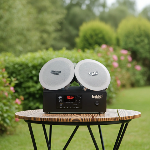 [Diện tích 40m2 + 1 Kênh] Bộ loa âm trần thông báo phát nhạc nền tự động cao cấp S2.0_SG (amply A2.0 + 2 loa âm trần 15w) loa được thiết kế riêng cho quán, bật lớn không tạp âm, bảo hành dài hạn 12 tháng