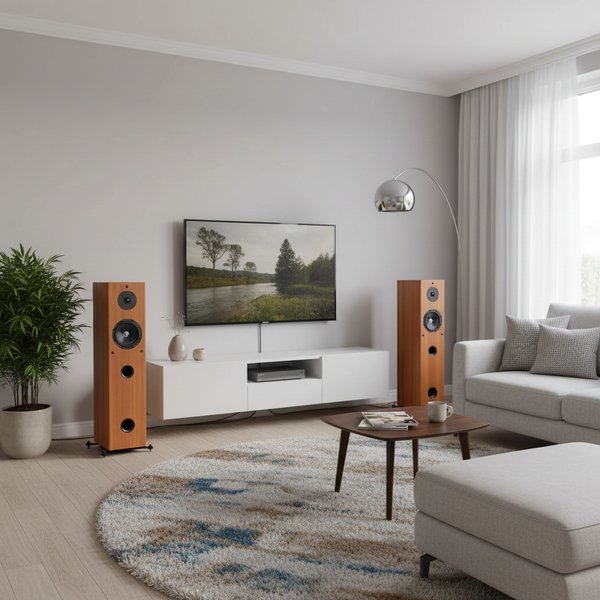 Dàn loa cây W250 vân gỗ (đã tích hợp amply)