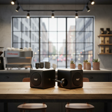 Loa thả trần V55TR-PU_TH phủ da PU màu đen (số lượng 1 loa), công suất 55w, loa bass 4 inch, kích thước rộng 19 cm, cao 19 cm, sâu 21 cm, bảo hành dài hạn 5 năm.