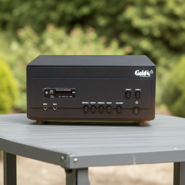 Amply cho quán A907PU_TH - 2K: 2 phân vùng đầu ra (900w, đủ kết nối Bluetooth, RCA, AV, USB) chuyên dụng cho quán cafe, nhà hàng, spa...