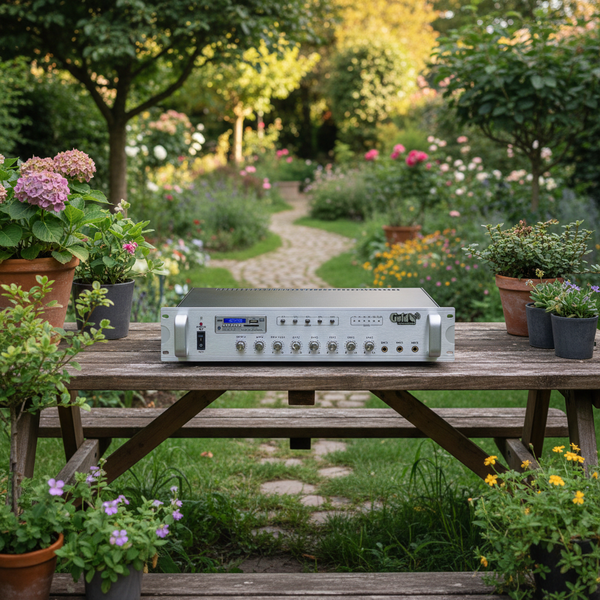 Amply A480E: âm ly phóng thanh (công suất 480w, 5 vùng bật/tắt, bluetooth, USB, SD Card, AUX)