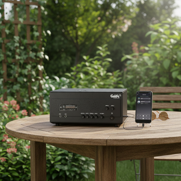 Amply cho quán A907PU_SG - 2K: 2 phân vùng đầu ra (900w, đủ kết nối Bluetooth, RCA, AV, USB) chuyên dụng cho quán cafe, nhà hàng, spa...