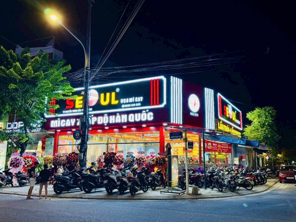 Loa cho nhà hàng Mì Cay SEOUL Nam Phước, Đà Nẵng, loa được thiết kế riêng cho quán, bật lớn không tạp âm, miễn phí công lắp đặt, bảo hành dài hạn 5 năm