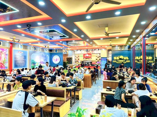 Loa cho nhà hàng Mì Cay SEOUL Nam Phước, Đà Nẵng, loa được thiết kế riêng cho quán, bật lớn không tạp âm, miễn phí công lắp đặt, bảo hành dài hạn 5 năm