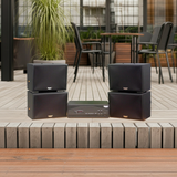 Dàn loa treo tường: Amply A917PU-2K Goldsound 2 vùng âm lượng 1200w + 4 loa Goldsound V130PU-MT, loa được thiết kế riêng cho quán, bật lớn không tạp âm, miễn phí công lắp đặt, bảo hành dài hạn 5 năm