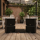 Dàn loa treo tường: Amply A917PU-2K Goldsound 2 vùng âm lượng 1200w + 4 loa Goldsound V130PU-MT, loa được thiết kế riêng cho quán, bật lớn không tạp âm, miễn phí công lắp đặt, bảo hành dài hạn 5 năm