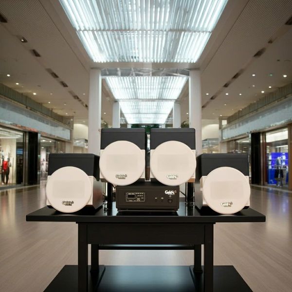 Loa âm trần không dây: 01 amply A57 Goldsound + 4 loa âm trần không dây VAT30 UHF Goldsound, loa được thiết kế riêng cho quán, bật lớn không tạp âm, bảo hành dài hạn 5 năm.