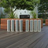 Loa sân vườn không dây: 01 amply A57 Goldsound + 8 loa cột chống nước sân vườn không dây G110-NT UHF Goldsound