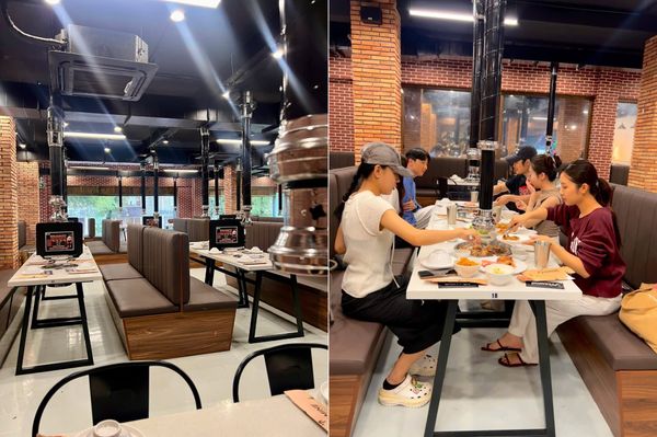 Loa treo tường phát nhạc nền cho Kpamine Nhà Hàng BBQ Hàn Quốc, TP. HCM, loa được thiết kế riêng cho quán, bật lớn không tạp âm, miễn phí công lắp đặt, bảo hành dài hạn 5 năm
