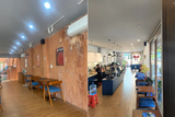 Loa treo tường phát nhạc nền cho Vy's Cafe, T. Bình Dương, loa được thiết kế riêng cho quán, bật lớn không tạp âm, miễn phí công lắp đặt, bảo hành dài hạn 5 năm
