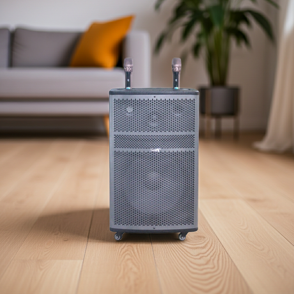 Loa kéo D2000 Goldsound (Bass 40cm, 750w, kèm 2 Micro, pin 3-4H)