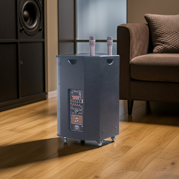 Loa kéo SVA152 Goldsound (Bass 40cm, 750w, kèm 2 Micro, pin 3-4H)