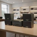 Dàn loa sân vườn: Amply A156PU Goldsound 200w + 4 loa treo tường ngoài trời V102NT Goldsound - 17w, loa được thiết kế riêng cho quán, bật lớn không tạp âm, không bao gồm công lắp đặt, bảo hành 12 tháng