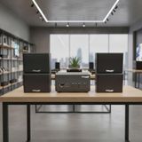 Dàn loa sân vườn: Amply A156PU Goldsound 200w + 4 loa treo tường ngoài trời V102NT Goldsound - 17w, loa được thiết kế riêng cho quán, bật lớn không tạp âm, không bao gồm công lắp đặt, bảo hành 12 tháng