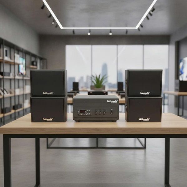 Dàn loa sân vườn: Amply A156PU Goldsound 200w + 4 loa treo tường ngoài trời V102NT Goldsound - 17w, loa được thiết kế riêng cho quán, bật lớn không tạp âm, không bao gồm công lắp đặt, bảo hành 12 tháng