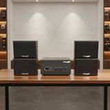 Dàn loa sân vườn: Amply A156PU Goldsound 200w + 4 loa treo tường ngoài trời V102NT Goldsound - 17w, loa được thiết kế riêng cho quán, bật lớn không tạp âm, không bao gồm công lắp đặt, bảo hành 12 tháng