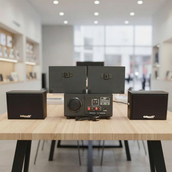 Dàn loa sân vườn: Amply A154PU Goldsound 150w + 4 loa treo tường ngoài trời V102NT Goldsound - 17w, loa được thiết kế riêng cho quán, bật lớn không tạp âm, không bao gồm công lắp đặt, bảo hành 12 tháng