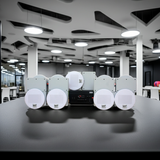 Loa âm trần thông báo, phát nhạc nền: Âm ly A917 Goldsound 2 vùng âm lượng 1200w + 10 loa âm trần Goldsound VAT38 38w, loa được thiết kế riêng cho quán, bật lớn không tạp âm, miễn phí công lắp đặt, bảo hành dài hạn 5 năm.