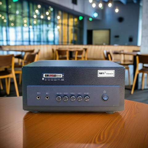 Loa cafe, Loa nhà hàng: Amply A381 Bluetooth 380w ( điều chỉnh 2 khu âm thanh riêng biệt)