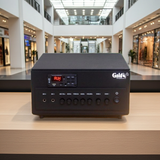 Loa thông báo, loa phát nhạc nền tự động A384PU-2K Goldsound 2 vùng âm lượng 380w + 6 loa Goldsound V25C màu trắng, loa được thiết kế riêng cho quán, bật lớn không tạp âm, miễn phí công lắp đặt, bảo hành dài hạn 5 năm.