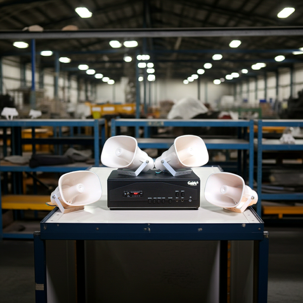 [Loa thông báo] Amply A917PU-100V-2K + 04 Ne20w, Amply hai vùng âm lượng, loa được thiết kế riêng, bật lớn không tạp âm, miễn phí công lắp đặt, bảo hành dài hạn 12 tháng.