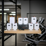 Loa treo tường thông báo phát nhạc nền tự động Gold4cafe 8.0 (01 amply + 08 loa treo tường màu trắng), Amply 2 vùng âm lượng, loa được thiết kế riêng cho quán, bật lớn không tạp âm, bảo hành dài hạn 5 năm.