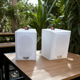 Loa vệ tinh treo tường V25C màu trắng (số lượng 01 loa), công suất 25w, loa bass 4 inch, treble 5 cm, kích thước rộng 17 cm, cao 24 cm, sâu 22.5 cm, bảo hành dài hạn 5 năm.