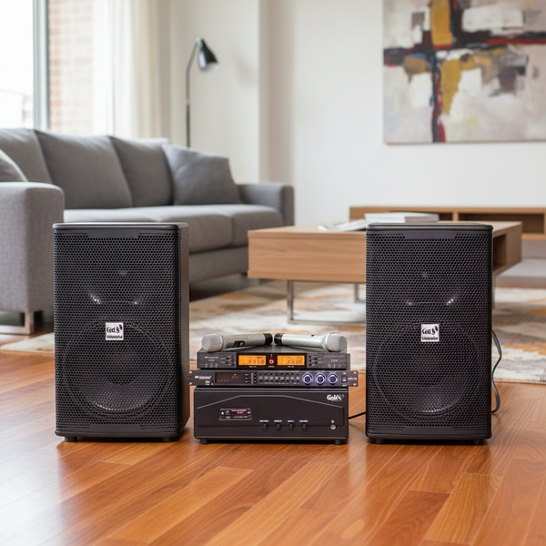 Dàn âm thanh M258 Pro: Đẩy 1200w + 2 V258 + 1 Vang + 2 Micro