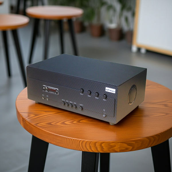 Amply A384 - DA - 4K: 4 phân vùng đầu ra (800w, đủ kết nối Bluetooth, RCA, AV, USB)