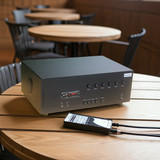 Amply A384 - TH - 6K : 6 phân vùng đầu ra (1200w, đủ kết nối Bluetooth, RCA, AV, USB)