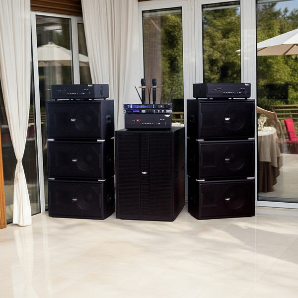 Dàn loa sân khấu, hội trường, kinh doanh karaoke, hội thảo, hội nghị , kinh doanh karaoke K130 Goldsound (Loa V258PU-KA, Cục đẩy A958PU-2K, A957PU-1K, JBL KX180, Micro SLS S800,...)