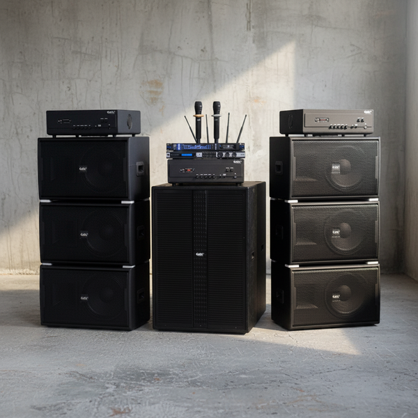 Dàn loa sân khấu, hội trường, kinh doanh karaoke, hội thảo, hội nghị , kinh doanh karaoke K130 Goldsound (Loa V258PU-KA, Cục đẩy A958PU-2K, A957PU-1K, JBL KX180, Micro SLS S800,...)