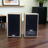 Loa vi tính G25, công suất 100w, chuẩn Hifi 2.0, 2 Bass 4 inch, 2 Tress 3 inch, Bluetooth 5.0, cổng rca, khe usb, thiết kế 2 loa thùng gỗ cao 38 cm, rộng 21 cm, sâu 21 cm. Bảo hành 12 tháng