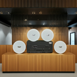 Dàn loa âm trần thông báo, phát nhạc nền tự động: A907PU-2K Goldsound 2 vùng âm lượng 900w + 4 loa âm trần VAT14, loa được thiết kế riêng cho quán, bật lớn không tạp âm, miễn phí công lắp đặt, bảo hành dài hạn 12 tháng