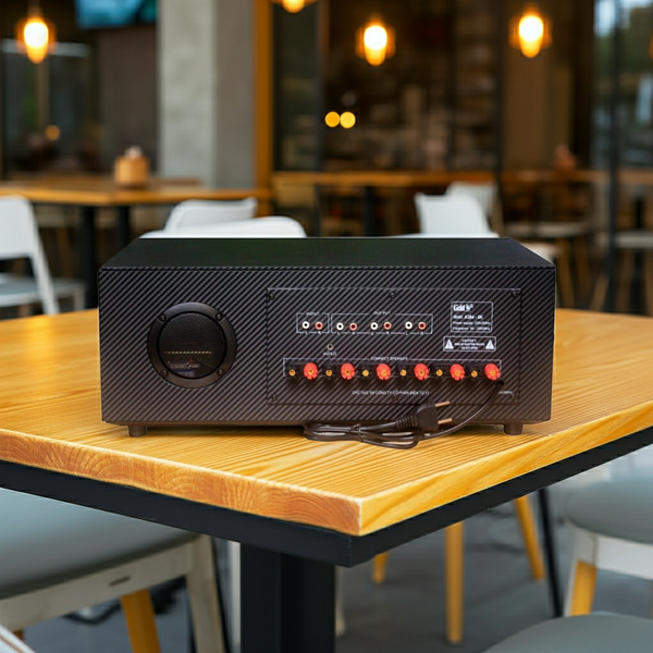 Amply A384 - TH - 6K : 6 phân vùng đầu ra (1200w, đủ kết nối Bluetooth, RCA, AV, USB)