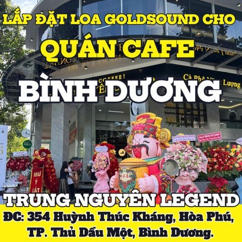Loa âm trần phát nhạc nền tự động cho Trung Nguyên Legend Café, Bình Dương, loa được thiết kế riêng cho quán, bật lớn không tạp âm, miễn phí công lắp đặt, bảo hành dài hạn 5 năm