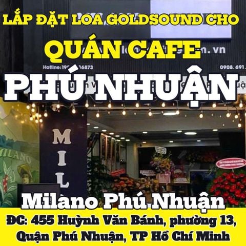 Loa thông báo, phát nhạc nền tự động Goldsound cho Milano Phú Nhuận, amply 60w, bluetooth 5.0, loa 12w, loa được thiết kế riêng cho quán, bật lớn không tạp âm, miễn phí công lắp đặt, bảo hành dài hạn 5 năm