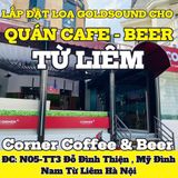 Loa treo tường phát nhạc nền tự động cho Corner Coffee & Beer, HN, loa được thiết kế riêng cho quán, bật lớn không tạp âm, miễn phí công lắp đặt, bảo hành dài hạn 5 năm