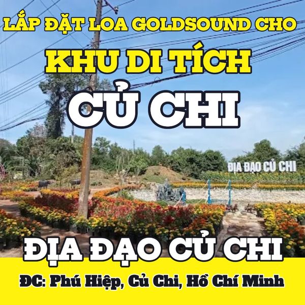 Loa sân vườn cho Khu di tích lịch sử Địa đạo Củ Chi, loa được thiết kế riêng cho quán, bật lớn không tạp âm, miễn phí công lắp đặt, bảo hành 12 tháng