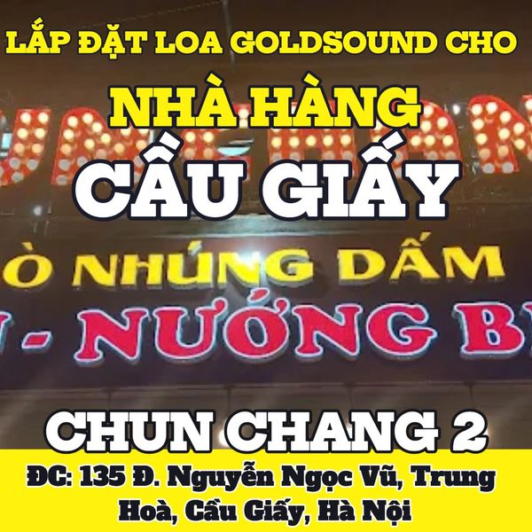 Loa treo tường cho Lẩu Bò Nhúng Dấm Chun Chang 2, Hà Nội, loa được thiết kế riêng cho quán, bật lớn không tạp âm, miễn phí công lắp đặt, bảo hành dài hạn 5 năm