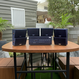 Dàn loa treo tường thông báo phát nhạc nền tự động: A384PU-6K 6 vùng âm lượng 1200w + 6 loa ngoài trời V50NT 50w, Amply 4 - 6 vùng âm lượng, loa được thiết kế riêng cho quán, bật lớn không tạp âm, miễn phí công lắp đặt, bảo hành 12 tháng