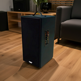 Loa Bluetooth D160PU-PI, pin 4-6h, công suất 165w, bass 20 cm, treble 10 cm, bluetooth 5.0, cổng cắm Micro, cổng rca, khe usb, thiết kế loa thùng gỗ cao 57 cm, rộng 28 cm, sâu 30 cm. Bảo hành 12 tháng