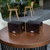Dàn loa sân vườn: Amply A154PU Goldsound 150w + 4 loa Goldsound ngoài trời V101-NT - 15w, loa được thiết kế riêng cho quán, bật lớn không tạp âm, không bao gồm công lắp đặt, bảo hành 12 tháng