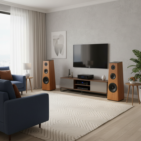 Cặp loa cây V360 - Vân gỗ sáng