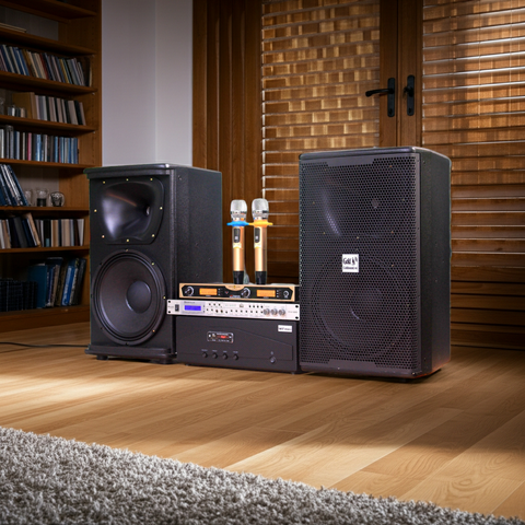 Hàng trưng bày: Dàn 1  Amply A918 + 2 V238 + 1 vang + 2 Micro